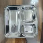 Stainless Steel Square 3 In 1 Plate