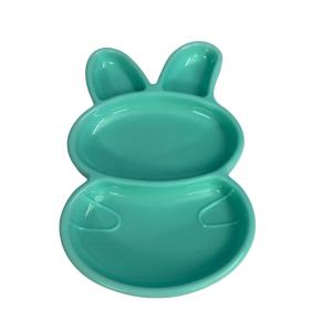 Cute Bunny Shape Kids Plastic Serving Plate