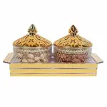 Luxury Crystal Dry Fruit Jar with Golden Lid