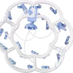 Flower Shape Hanging Cloth Dryer with Clips – Plastic Laundry Drying Hanger
