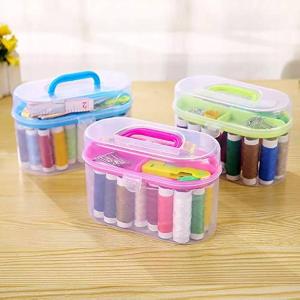 Sewing Kit Storage Box with Thread Set – Portable Tailoring Organizer