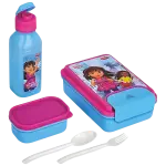 Kids Cartoon Printed Lunch Box Set with Water Bottle & Spoon