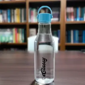 Transparent Water Bottle with Carry Handle (Leakproof)