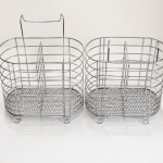 Stainless Steel Cutlery Holder Stand with Drain Base