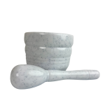 Marble Mortar and Pestle Set (Stone Khalbatta)